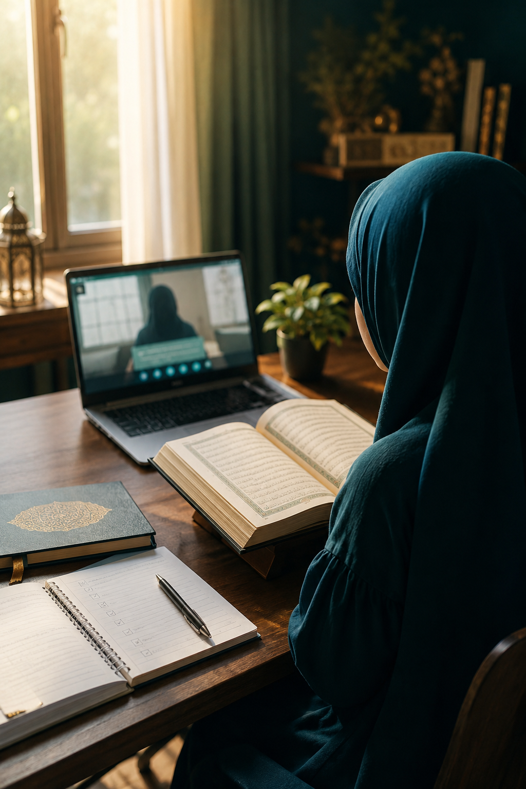 Online Hifz course, sisters learning Quran with a female teacher