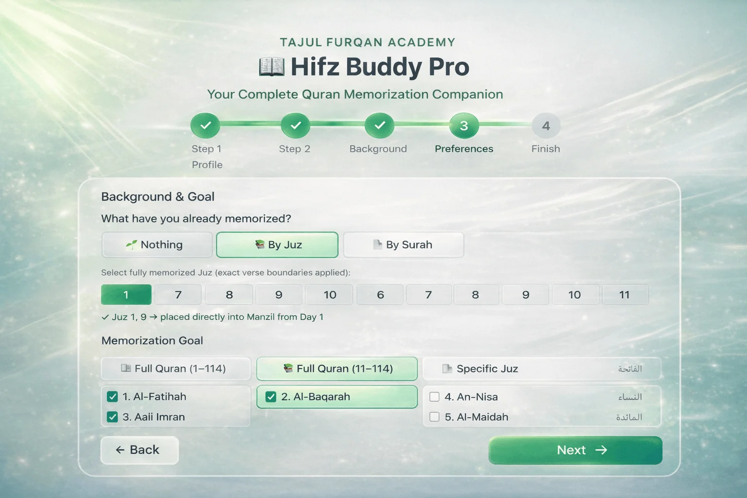 HifzBuddy Personalization