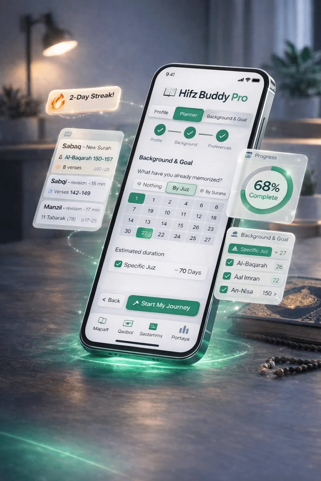 HifzBuddy Planner View